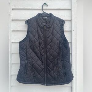 Women's Black Quilted Vest